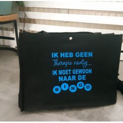 421- Bingo tas zwart met Blauw