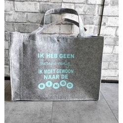 420- Bingo tas grijs met aquablue 420- Bingo tas grijs met aquablue