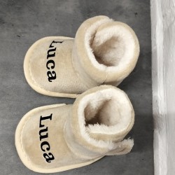 836- Babyslofjes met naam  836- Babyslofjes met naam