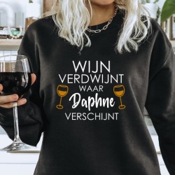 069-Wijn sweater met naam 069-Wijn sweater met naam